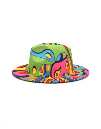 Replica Novelty Printing Outdoors Wide Brim Fedora Hat #792763 $14.39 USD for Wholesale