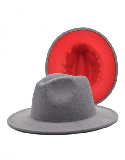 Contrast Color Autumn Fedora Hat #792764 $17.09 USD, Wholesale Fashion Hats