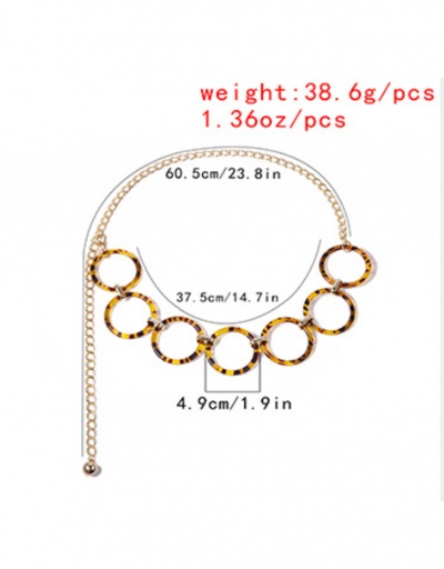 Replica Vintage Leopard Printed Circle Chain Belt For Women #792768 $11.20 USD for Wholesale