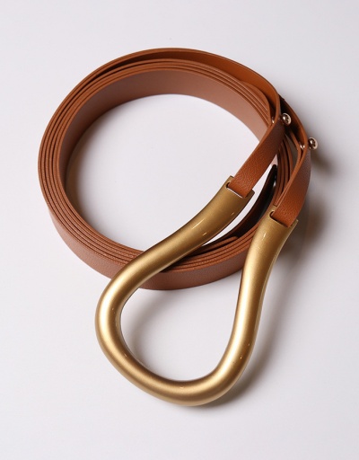 Metal Buckle Fashionable Double Waist Belt For Women #792774 $34.21 USD, Wholesale Fashion Belts