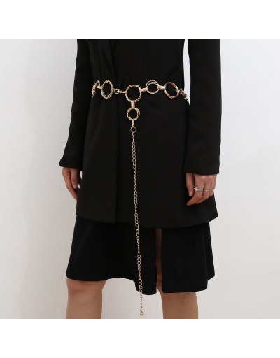 Replica Round Rings Linked Pure Color Body Belt For Women #792776 $16.80 USD for Wholesale