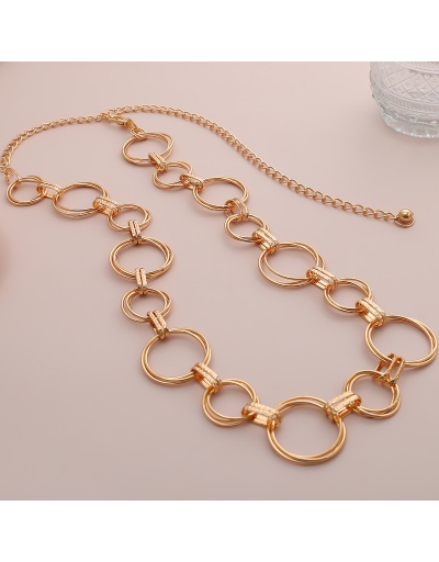 Replica Round Rings Linked Pure Color Body Belt For Women #792776 $16.80 USD for Wholesale