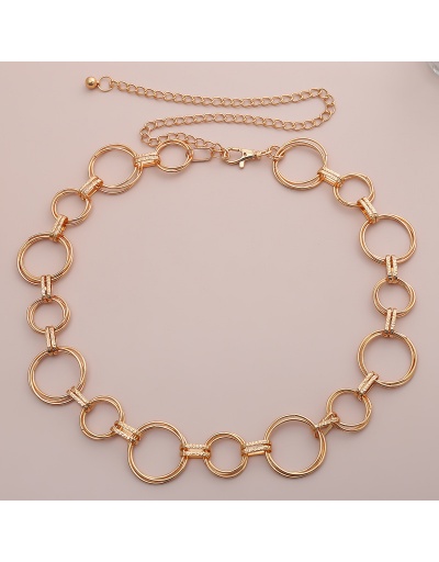 Replica Round Rings Linked Pure Color Body Belt For Women #792776 $16.80 USD for Wholesale