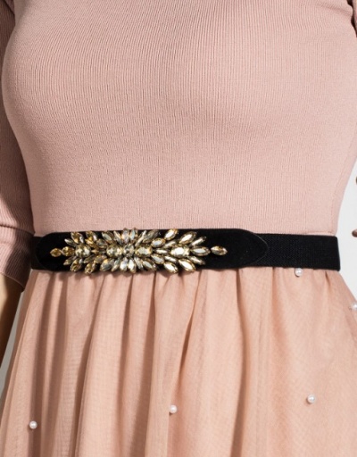 Korean Style Rhinestone Fashion Belt For Women #792784 $15.52 USD, Wholesale Fashion Belts