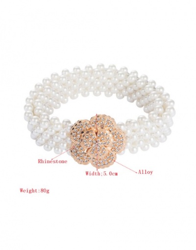 Replica Trendy Faux-Pearl Versatile Waist Belt For Women #792785 $5.40 USD for Wholesale