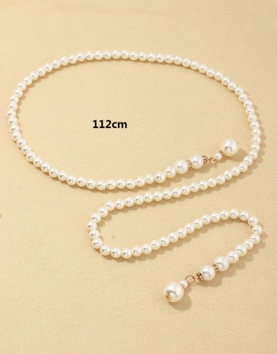 Replica Korean Style Retro Faux-Pearl Dress Waist Chain For Women #792800 $12.68 USD for Wholesale