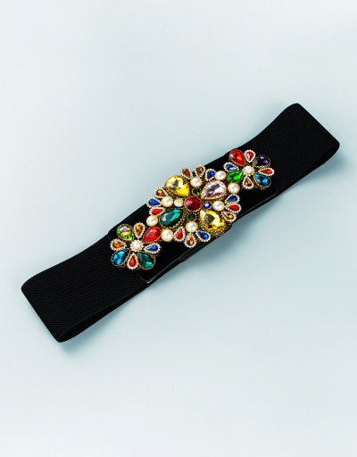 Replica Gorgeous Fashion Colored Rhinestone Belt For Women #792803 $37.32 USD for Wholesale