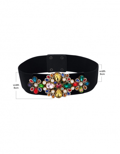 Replica Gorgeous Fashion Colored Rhinestone Belt For Women #792803 $37.32 USD for Wholesale