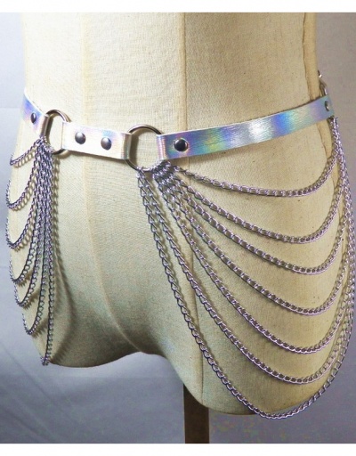 Replica Punk Style Side Multiple Silvery Chains Belts For Women #792810 $16.01 USD for Wholesale