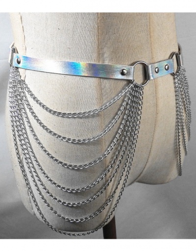 Replica Punk Style Side Multiple Silvery Chains Belts For Women #792810 $16.01 USD for Wholesale