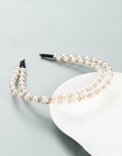 Replica Honey Girl Faux Pearl Faux Crystal Thin Hair Hoop For Women #792813 $9.96 USD for Wholesale