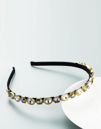 Replica Vintage Geometry Bonzer Rhinestone Hair Hoop For Women #792817 $20.44 USD for Wholesale