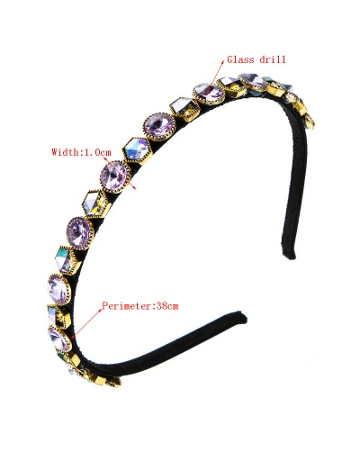 Replica Vintage Geometry Bonzer Rhinestone Hair Hoop For Women #792817 $20.44 USD for Wholesale