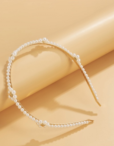 Replica Sweet Flower Faux-Pearl Hair Hoop For Women #792819 $9.80 USD for Wholesale