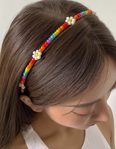 Simple Countryside Colorful Beaded Hair Hoop For Women #792820 $9.80 USD, Wholesale Fashion Hair Accessories