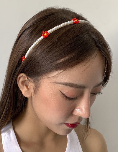 Replica Simple Countryside Colorful Beaded Hair Hoop For Women #792820 $9.80 USD for Wholesale