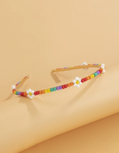 Replica Simple Countryside Colorful Beaded Hair Hoop For Women #792820 $9.80 USD for Wholesale