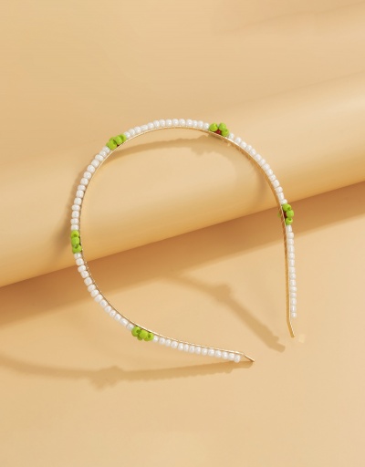 Replica Simple Countryside Colorful Beaded Hair Hoop For Women #792820 $9.80 USD for Wholesale