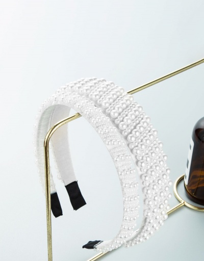 Adorable Solid Full Of Faux-Pearl Hair Hoop For Women #792824 $9.45 USD, Wholesale Fashion Hair Accessories