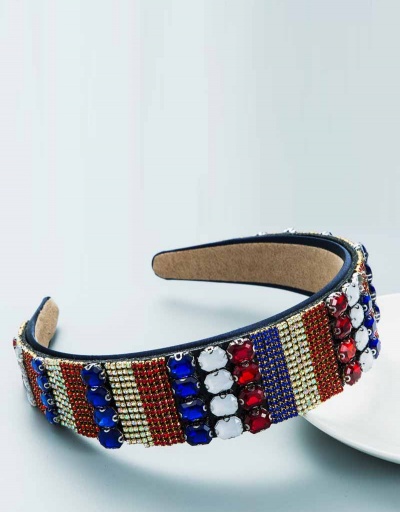 Replica Vintage Colorful Rhinestone Hair Hoop For Women #792831 $22.07 USD for Wholesale