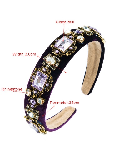 Replica Retro Style Rhinestone Geometry Hair Hoop For Women #792836 $22.49 USD for Wholesale