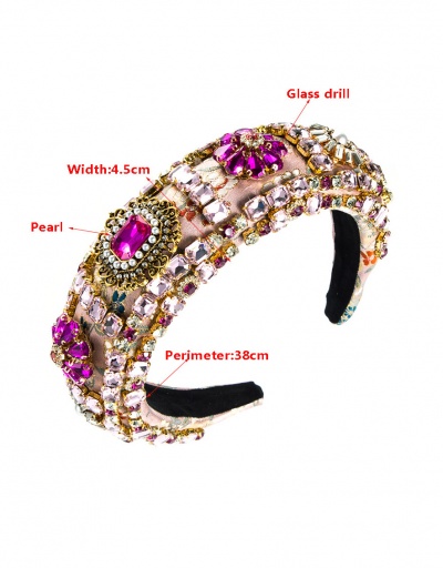 Replica Retro Style Rhinestone Broadside Hair Hoop For Women #792838 $47.66 USD for Wholesale