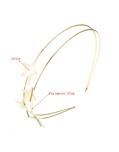 Replica Trendy Solid Star Double Layer Hair Hoop For Women #792841 $10.32 USD for Wholesale