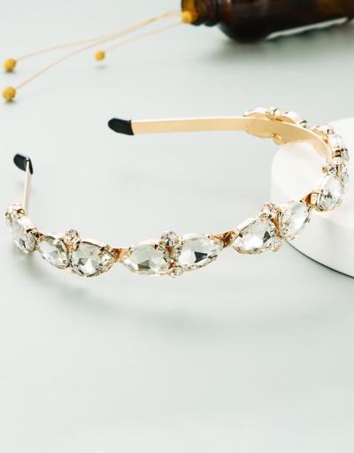 Replica Stylish Water Drop Shape Rhinestone Metal Hair Hoop For Women #792842 $8.64 USD for Wholesale