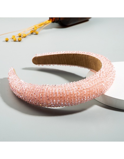 Small Beaded Solid Color Wide Hair Band For Women #792848 $15.76 USD, Wholesale Fashion Hair Accessories