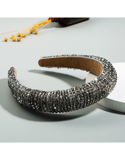 Replica Small Beaded Solid Color Wide Hair Band For Women #792848 $15.76 USD for Wholesale