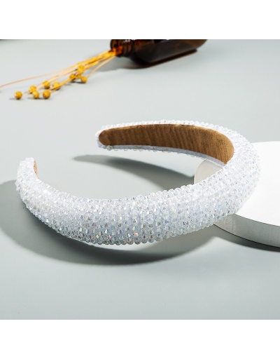 Replica Small Beaded Solid Color Wide Hair Band For Women #792848 $15.76 USD for Wholesale