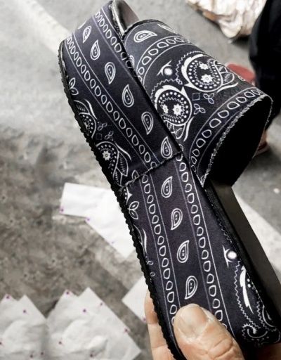 Replica Tribal Printed Round Toe Height Increasing Slippers For Women #792869 $23.40 USD for Wholesale