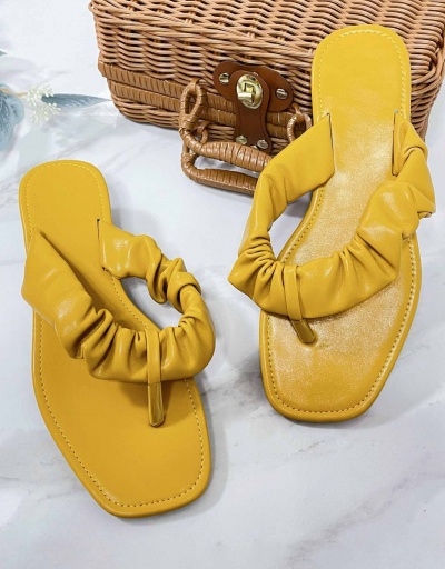 Beach Solid Summer Open Toe Flat Sandals For Women #792882 $20.25 USD, Wholesale Fashion Slippers