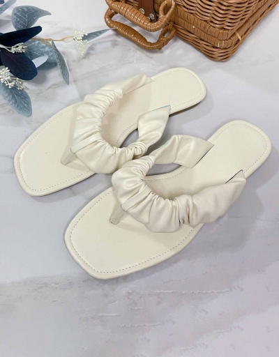 Replica Beach Solid Summer Open Toe Flat Sandals For Women #792882 $20.25 USD for Wholesale