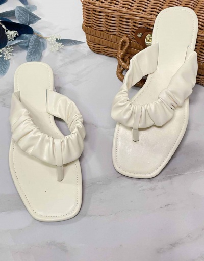 Replica Beach Solid Summer Open Toe Flat Sandals For Women #792882 $20.25 USD for Wholesale