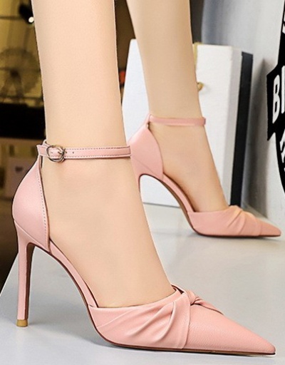 Korean Fashion Pointed Toe Anklet Strap Heels For Women #792892 $55.46 USD, Wholesale Fashion Heels