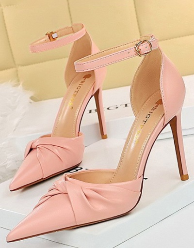 Replica Korean Fashion Pointed Toe Anklet Strap Heels For Women #792892 $55.46 USD for Wholesale