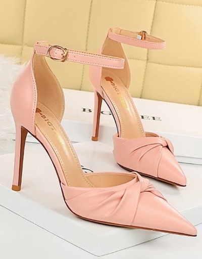 Replica Korean Fashion Pointed Toe Anklet Strap Heels For Women #792892 $55.46 USD for Wholesale