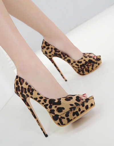 Replica Sexy Leopard Stiletto Heels Ladies Sandal For Women #792900 $67.50 USD for Wholesale