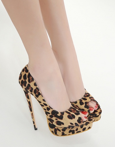 Replica Sexy Leopard Stiletto Heels Ladies Sandal For Women #792900 $67.50 USD for Wholesale