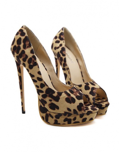 Replica Sexy Leopard Stiletto Heels Ladies Sandal For Women #792900 $67.50 USD for Wholesale