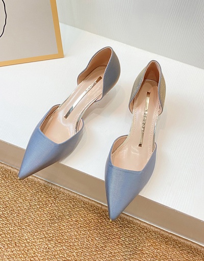 New Point Toe Slip On Heels For Women #792903 $73.33 USD, Wholesale Fashion Heels