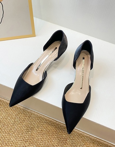 Replica New Point Toe Slip On Heels For Women #792903 $73.33 USD for Wholesale