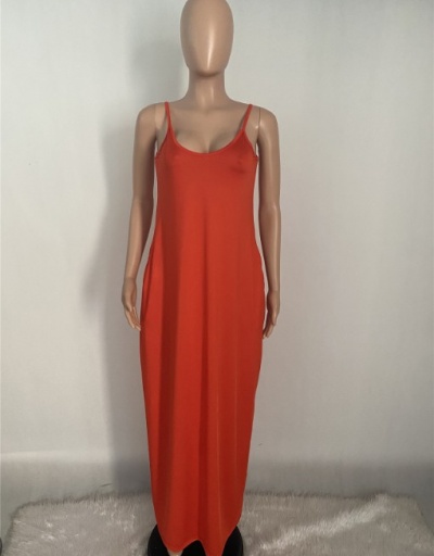 Replica Casual V Neck Camisole Maxi Dress V Neck Sleeveless For Women #792930 $21.68 USD for Wholesale