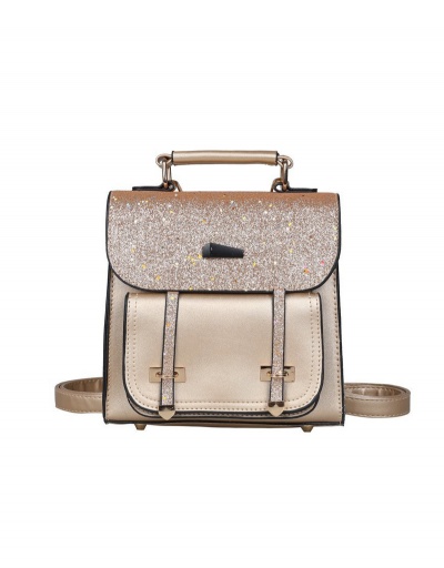 Replica Trendy Shiny Hasp Small Backpack For Women #792965 $34.21 USD for Wholesale