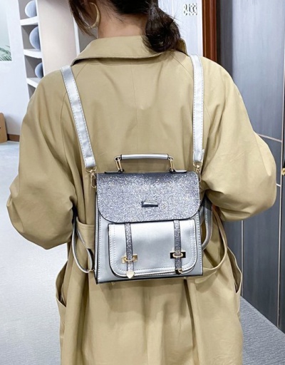 Replica Trendy Shiny Hasp Small Backpack For Women #792965 $34.21 USD for Wholesale