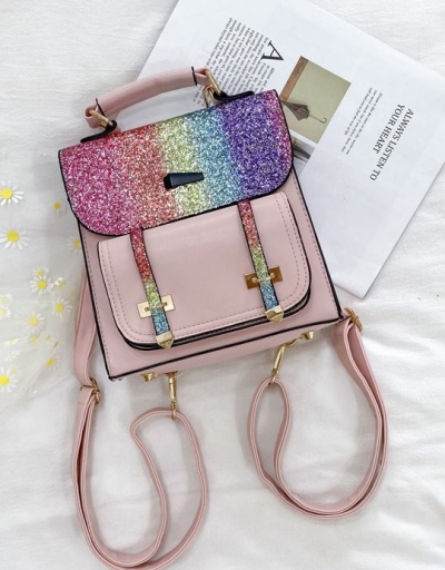 Replica Trendy Shiny Hasp Small Backpack For Women #792965 $34.21 USD for Wholesale