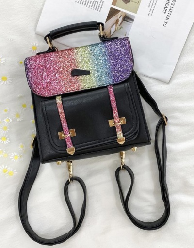 Replica Trendy Shiny Hasp Small Backpack For Women #792965 $34.21 USD for Wholesale