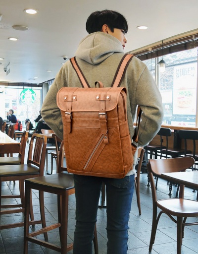 Replica Vintage Travel Hasp Zipper Men Backpack For Men #792967 $36.40 USD for Wholesale