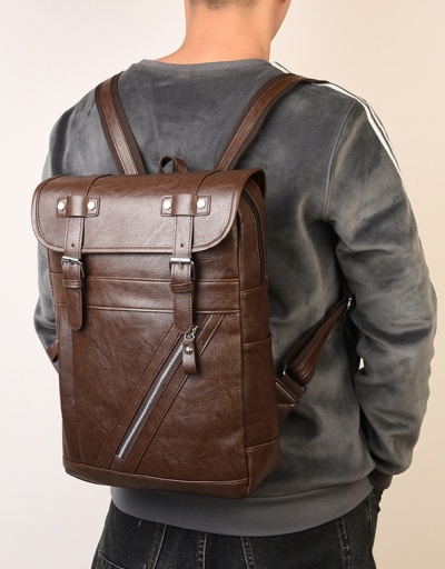 Replica Vintage Travel Hasp Zipper Men Backpack For Men #792967 $36.40 USD for Wholesale